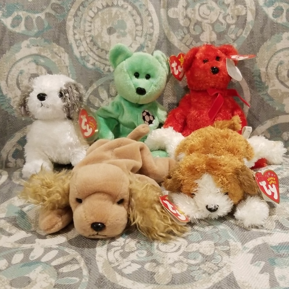 Bundle of 5 ty Beanie Babies With Tags